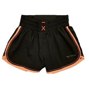 NWT $55 Puma X Frida Kahlo Womens Shorts Black Athletic Casual Size M - Medium